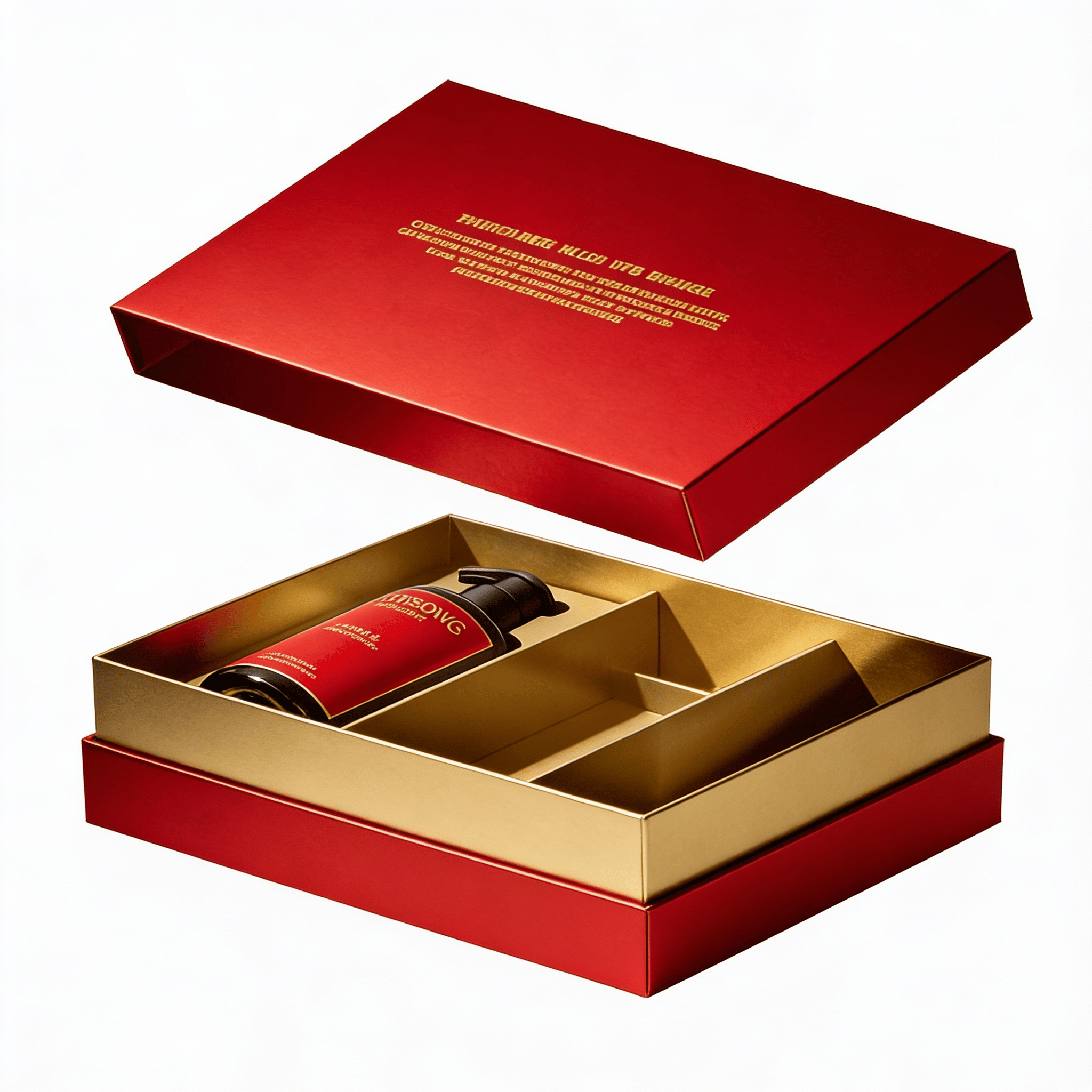 Custom shampoo Box  2026 red base and lid box packing